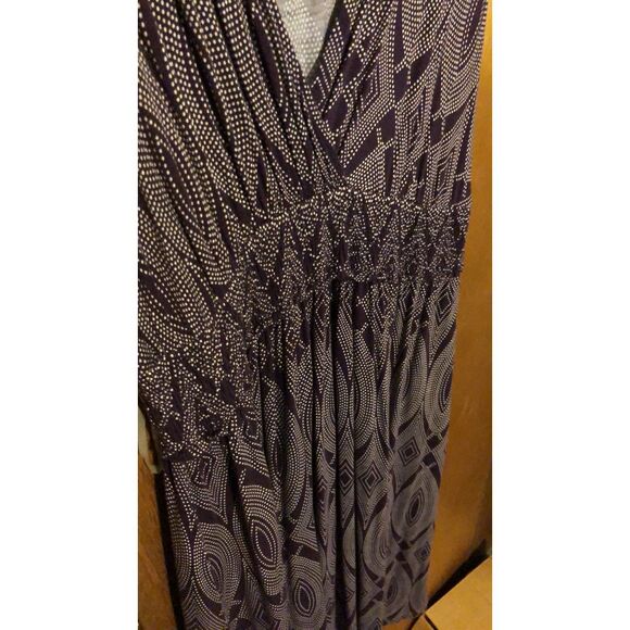 Liz Lange Maternity V-Neck Patterned Sleeveless Dress XL - Picture 5 of 6